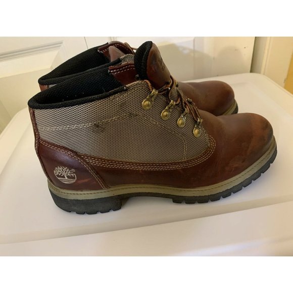 Timberland Boots Men’s‎ Sz 9 1/2 M burgundy - Picture 1 of 9